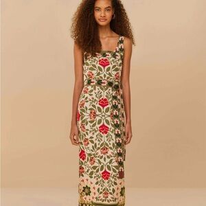 NWT FARM Rio Sand Garden Tapestry Knit Dress size M